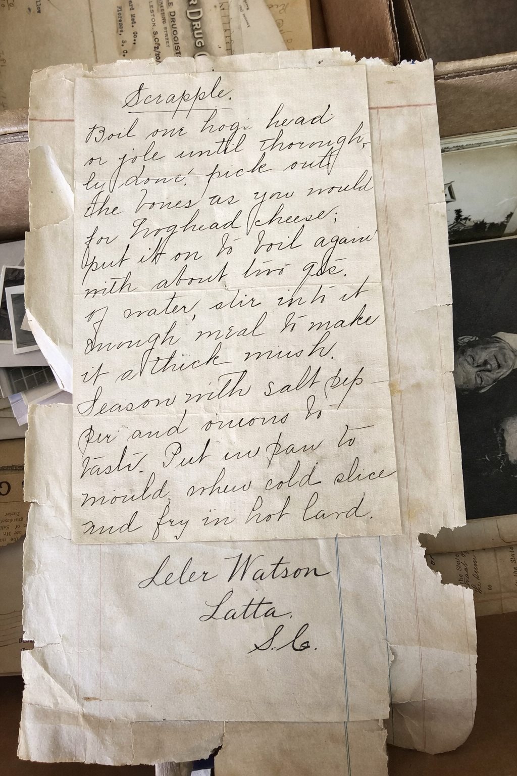 Old-Time Hog Head Scrapple from Latta, South Carolina